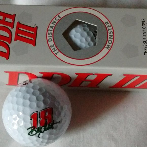 Bobby Labonte #18 Logo Dunlop DDH Distance 110, 3 Pack Vintage Golf Balls - Picture 1 of 4